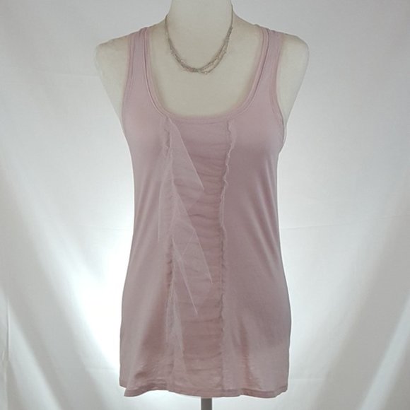 GAP Tops - Blush pink tank with tulle detail